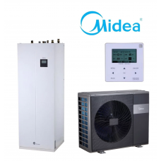 Šilumos siurblys Midea M-Thermal ARCTIC Split oras-vanduo 16 kW, su 240l vandens talpa, su vėsinimo funkcija, su 9 kW tenu V16W/D2N8-B+A160/240CDS90GN8-B
